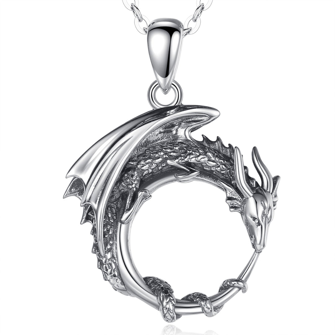 925 Silver dragon necklace