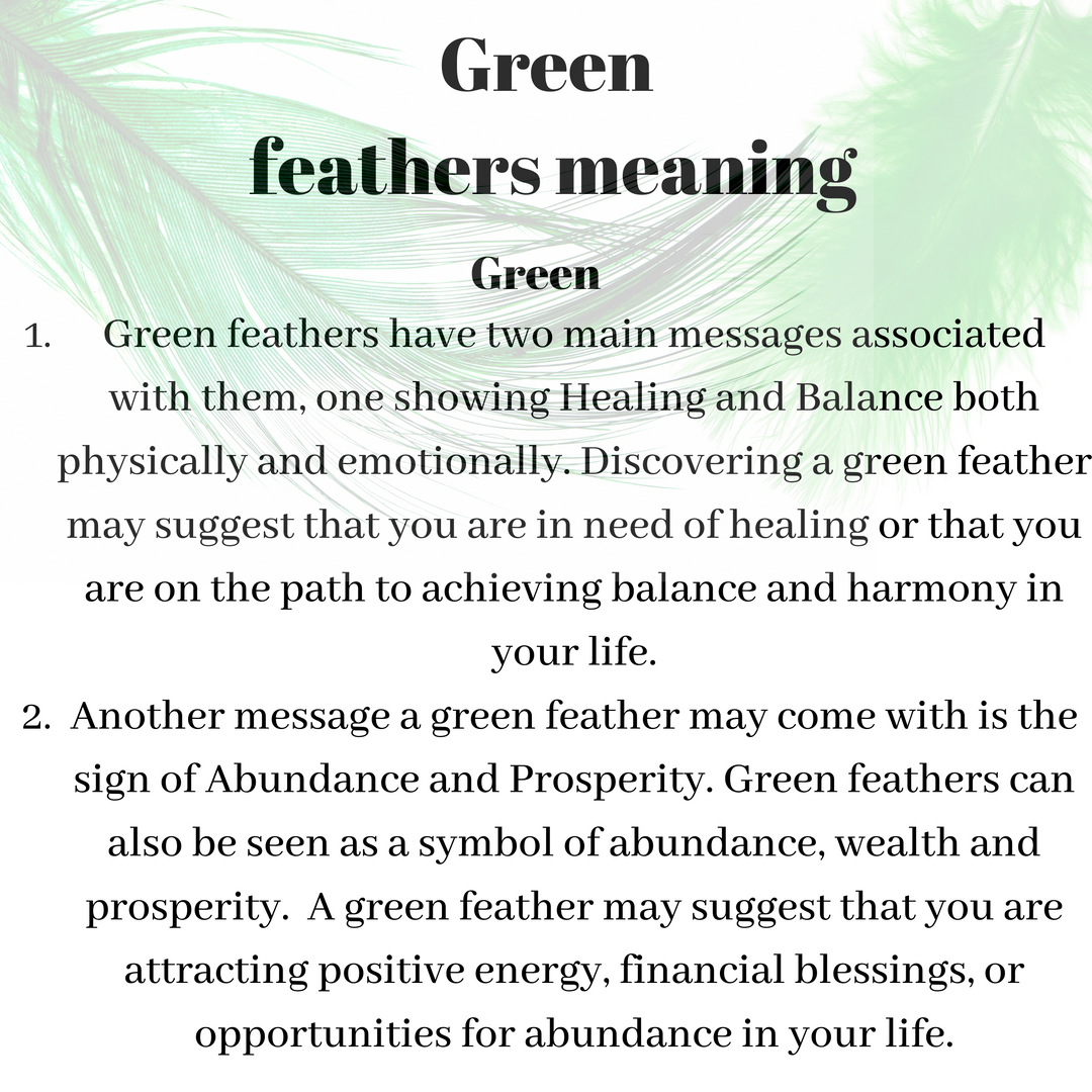 Green Feather Meaning and Symbolism - Color Meanings