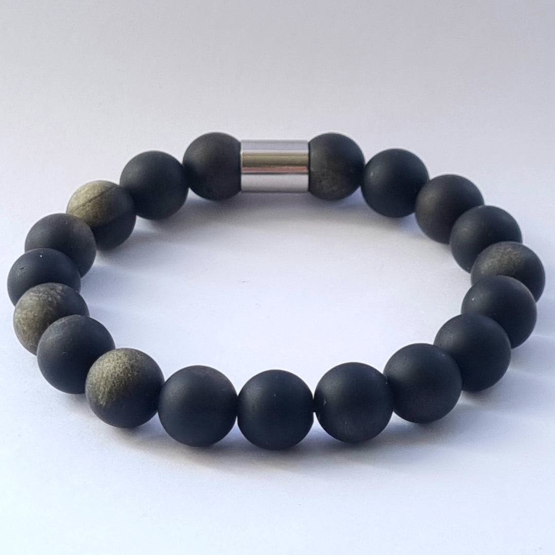 Matte Golden Obsidian bracelet 10mm