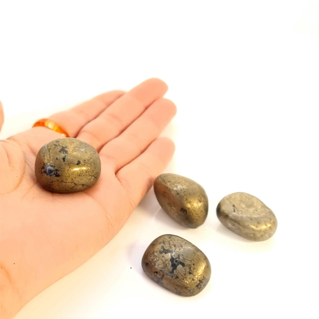 Medium Pyrite tumblestone