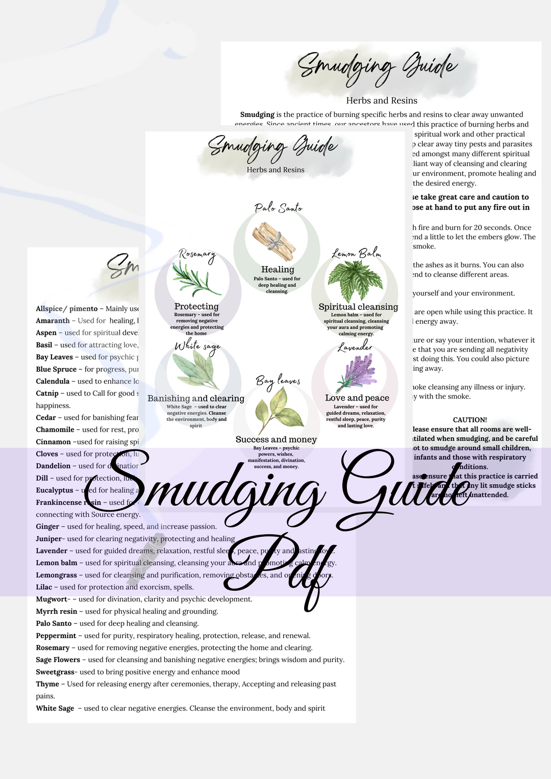 printable smudging guide