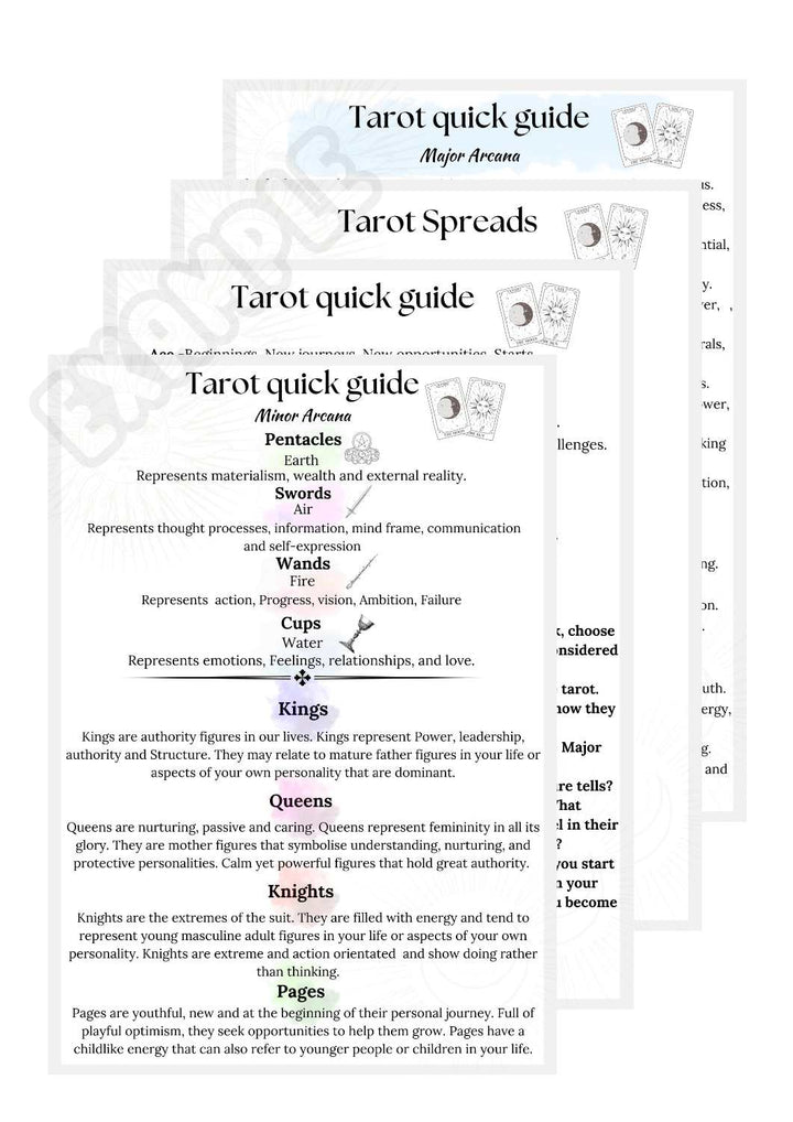 printable tarot guide