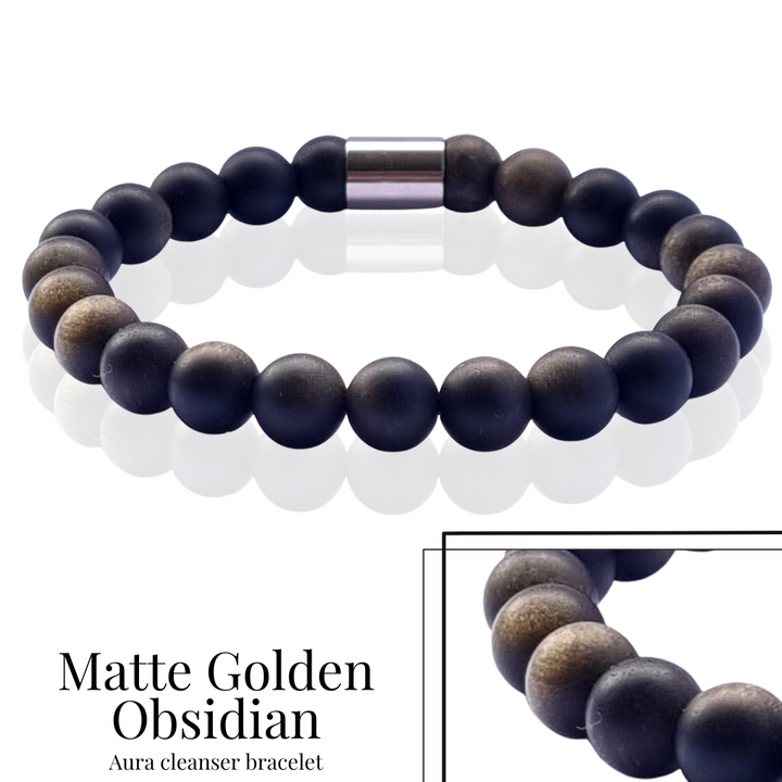 Matte Golden Obsidian bracelet 8mm