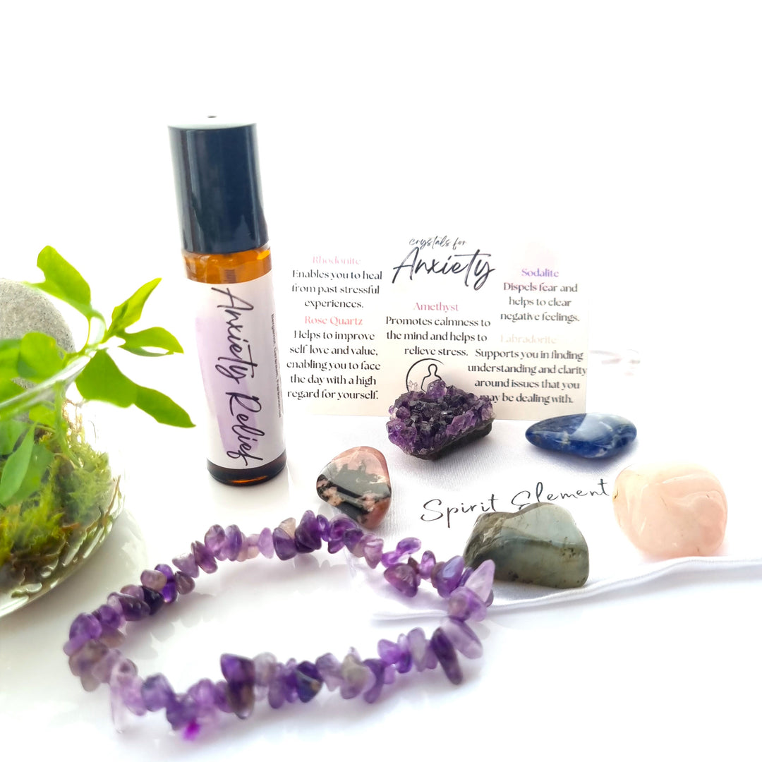 Gemstones with essential oil roll-on