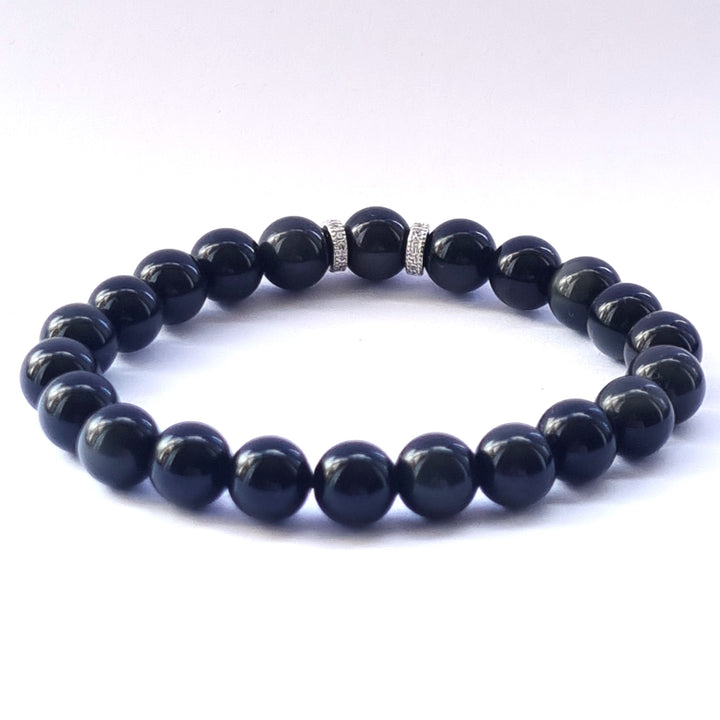 Ladies Obsidian bracelet 8mm