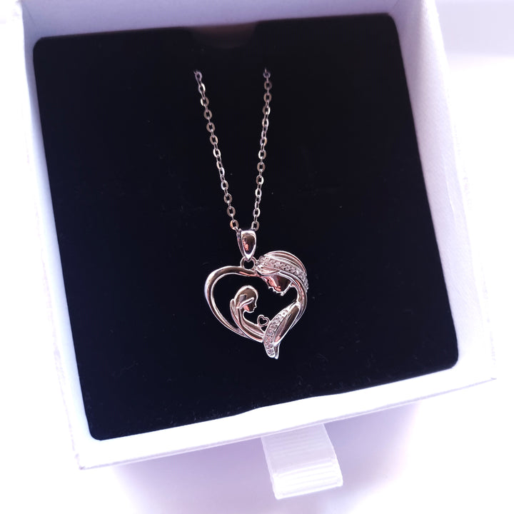 Sterling silver mothers love necklace